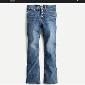 J.Crew Jean 9" Billie Demi Boot Crop PETITE 28 Color: BLUE LAGOON WASH